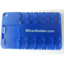 SD Cardholder com Blue micro SD Card Holder Storage Wallet Case SD/SDHC/SDXC USA Shipper!