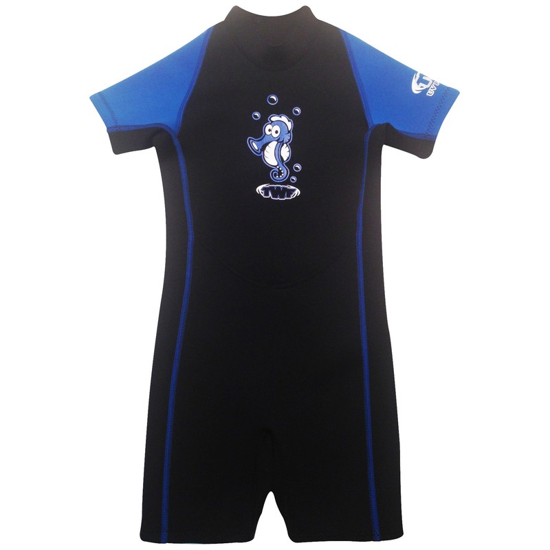 TWF Kids Seahorse Wetsuit - Blue, 4 (Manufacturer Size: K09)