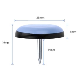 家具スライダー 20枚セット 19mm/25mm 円形 家具移動パッド ネイル付き キズ防止 騒音きず防止 防振 傷防止 床保護パッド (19mm)