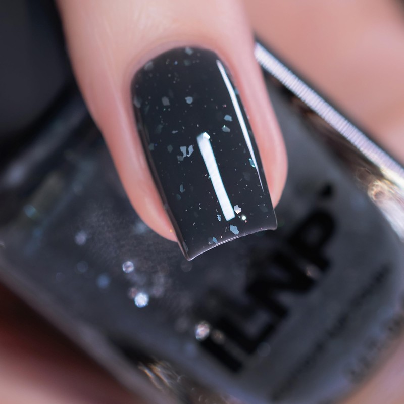 ILNP Thundercloud - Dark Grey Flakie Shimmer Nail Polish