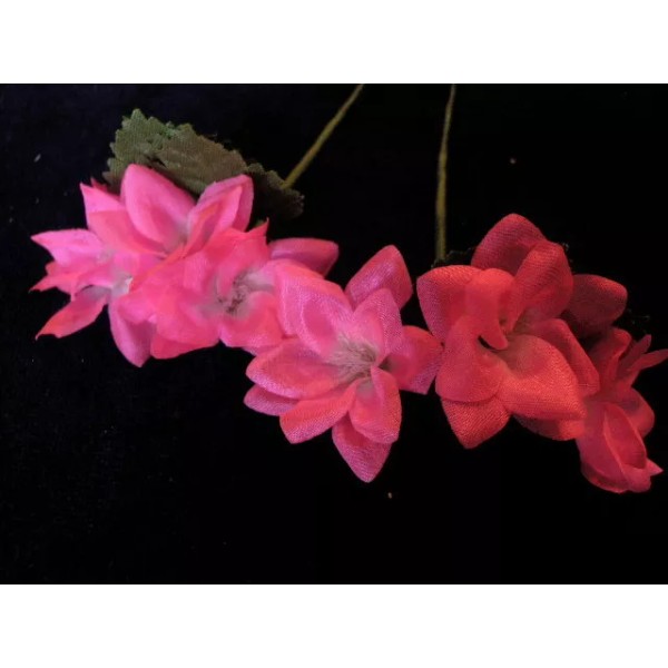 Millinery Flower Doll Size 1" Hot Pink 2pc Lot for