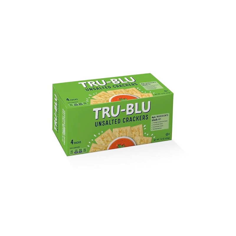 Tru Blu Unsalted Saltine | No artificial ingredients | No