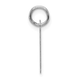 GlittersandGold 14k White Gold Slanted Block Letter A Initial Charm Bracelet Necklace