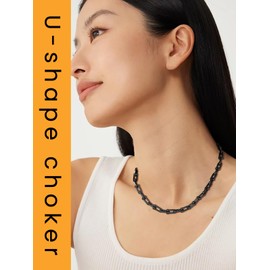 Bestyle U Chain Necklace, Women's, U-Shaped, Stainless Steel, Hypoallergenic, Chain, Popular, Trend, Fashionable, Unisex, Accessories, Simple, Stainless Steel