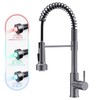 GIMILI Black Stainless Kitchen Faucet with Pull Down Sprayer Single