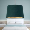 Dark Green Fabric with Gold Inner Easy Fit Light Shade/Lampshade