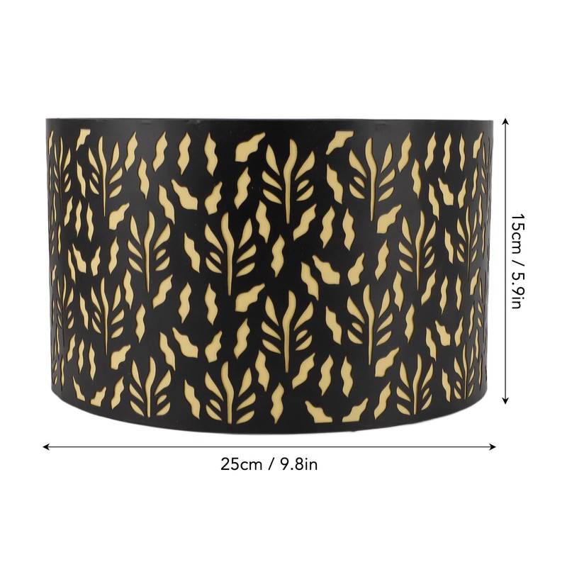 E27 E14 Metal Lamp Shade Metal Drum Lampshade Art Carved