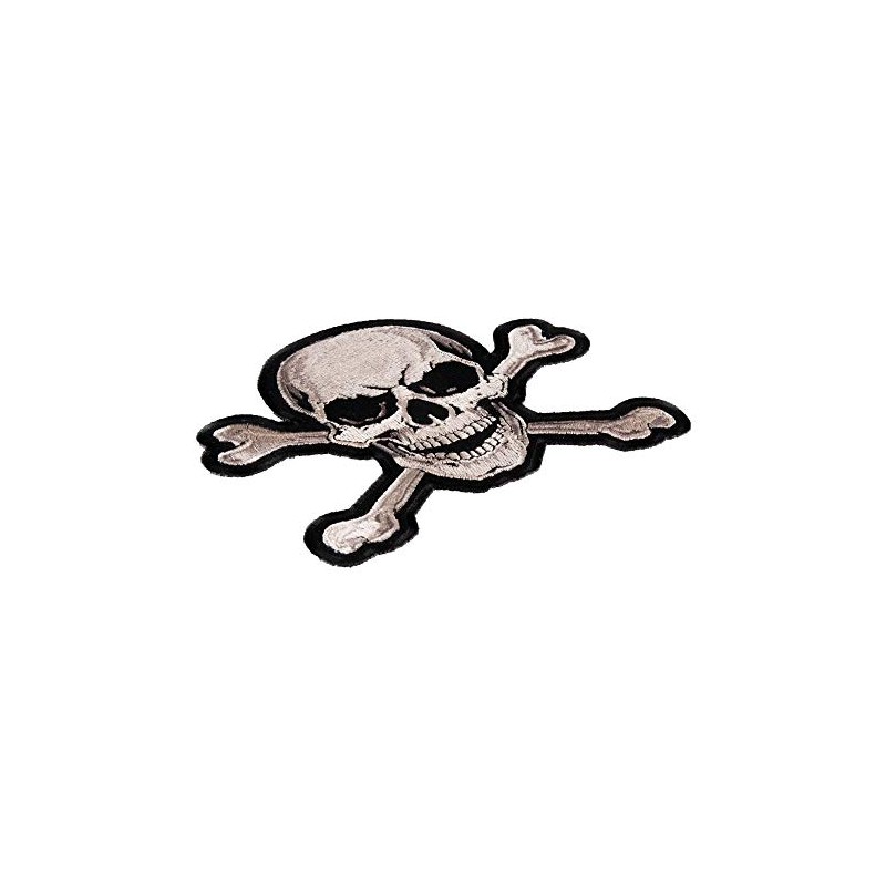 Tan Skull & Crossbones Patch, Small Size