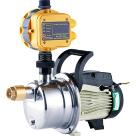 1/2 HP On Demand Household Water Booster Pump Pressure Increase 14GPM 110V Shallow Well Water Pump High Volume Irrigation Pump for Lawn Sprinkler System Self Priming Power Water Pump for Home