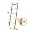 HYBDAMAI Blanket Ladder, 5-Tier Wooden Quilt Stand, Decorative Ladder Shelf,
