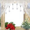 Swpeet 10Pcs Tablecloth Weights with 10Pcs Metal Clip Kit, Crystal