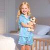 Nidoul Girls Pajamas Satin Short Sleeve Button Down Silky Pjs