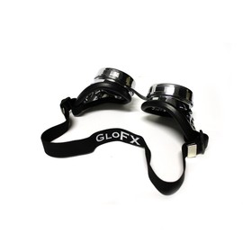 GloFX Wormhole Kaleidoscope Goggles - Festival Rave Costume Cosplay Prism EDM 3D Welding Gothic Goggles (Chrome)