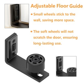 Wolfbird Adjustable Floor Guide Wall/Door Bottom Sliding Door Floor Guide Classic Double Wheel