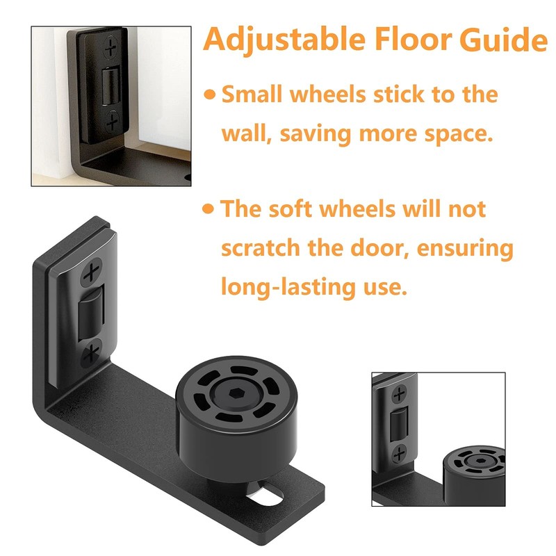 Wolfbird Adjustable Floor Guide Wall/Door Bottom Sliding Door Floor Guide