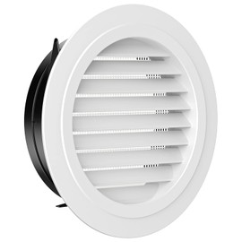 Hon&Guan 8'' Soffit Exhaust Vent, 8 Inch Round Wall Vent Cover for Bathroom Office Home (ø200mm)