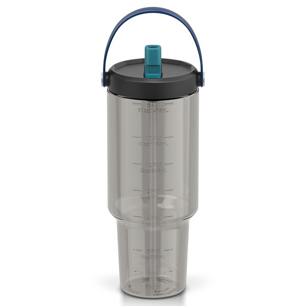 Luxgola 50 oz Tritan Plastic Tumbler with Flip Straw Lid