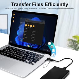 BORLTER CLAMP USB C to USB Adapters (2 Pack) with Lanyard, Type C to USB 90 Degree Angle Adapter,USB C Female to USB Male Compatible with MacBook, Laptop, PC, Galaxy S8/S8+, Pixel 3/2,Black