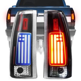 LED Tail Lights Fit for 88-99 Chevy GMC C/K 1500 2500 3500, C/K 1500 2500 Suburban 92-99, for Silverado 94-98, for Blazer 92-94, for Tahoe 95-99, for GMC Yukon 92-00, for Escalade 99-00, Clear Lens