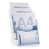 VITAdisplays® NE-240 3 Tier A4 Table Leaflet Stand Clear