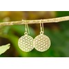 WINDALF SVALA Earrings 3.5 cm The Flower of Life Bronze,