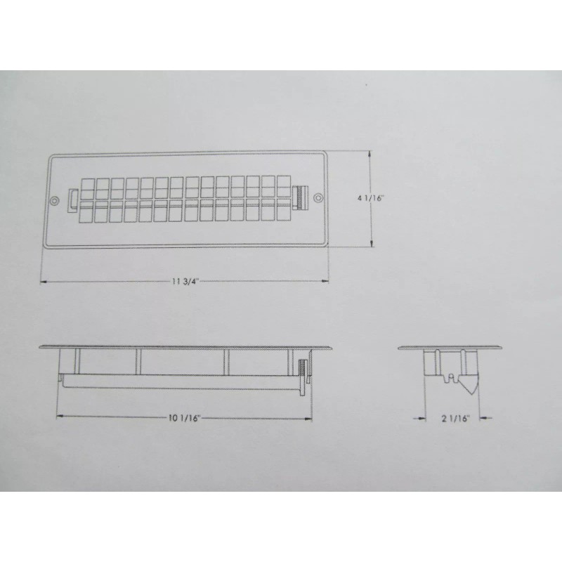 D & W BLACK 2" x 10" Dampered Plastic Floor
