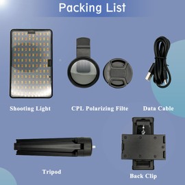 Tattoo Light with CPL Filter Lens Remove Glare LED Tattoo Photography Video Lights for Taking Tattoo Photos, Tattoo Equipment Supplies for Video Recording,TikTok,YouTube,for Phone, Camera, Laptop