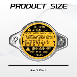 QQWD Car Radiator Cap, Radiator Cap Replacement OEM#16401-31520,1640131520, Radiator Cover Toyota Lexus - Camry, Highlander, Prius, Avalon, ES350, RX350, Tundra, Sienna, Yaris & More Models