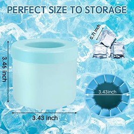 Molde cilíndrico de silicona para cubitos de hielo, nuevo fabricante de cubitos de hielo 3D, descomprimir celosía de hielo, taza de hielo de fácil liberación tipo prensa (azul-verde