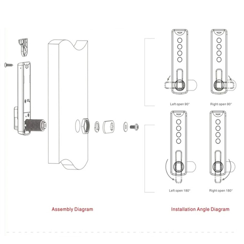 Combination Cabinet Lock Electronic Digital Code Automatic Lock Drawer Password