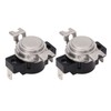 Kadimendium 2Pcs Thermostat Switch Sensitive Auto 250V 25A KSD302R Dual
