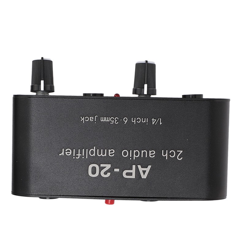 2 Channel Sound Amplifier Balanced 1/4 Inch 6.35mm Gain Independent