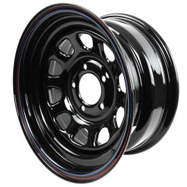 Allied 51 Daytona wheel 15x7 5x4 3/4 Steel 2pc Black Gloss Each Wheel 5157034