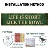 Mukuko Kitchen Tin Sign, Life is Short Lick The Bowl,