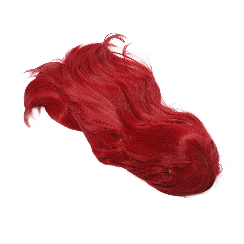 Red Long Straight Wigs with Bang Synthetic Heat Resistant Breathable