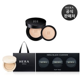 Arrives tomorrow Exclusive Hera NEW Black Cushion Duo (main product + refill) + mini cushion + 3 puffs / 내일도착단독헤라 NEW블랙쿠션 듀오(본품+리필)+미니쿠션+퍼프3입