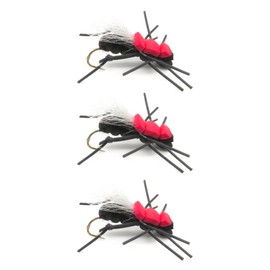 Terrestrial Fly Pattern - Fat Albert Foam Fly- Hand Tied Flies for Fly Fishing - 3 Pack of Flies - Hook Size 10 - Super Durable and Premium Dry Fly Patterns - Foam Dry Flies 3 Pack