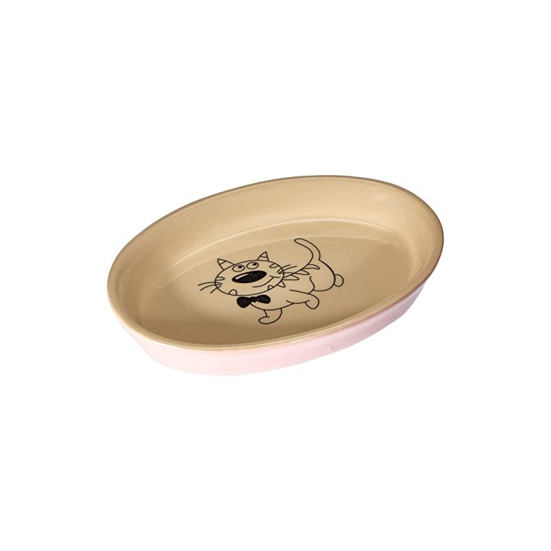 Nobby 73636 Ceramic Cat Bowl Oval 17 x 11 x
