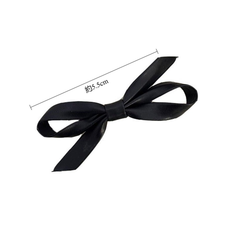 Zixui Ribbon Clip, Ribbon Rubber, Hair Pin, PU Leather, Bowknot,
