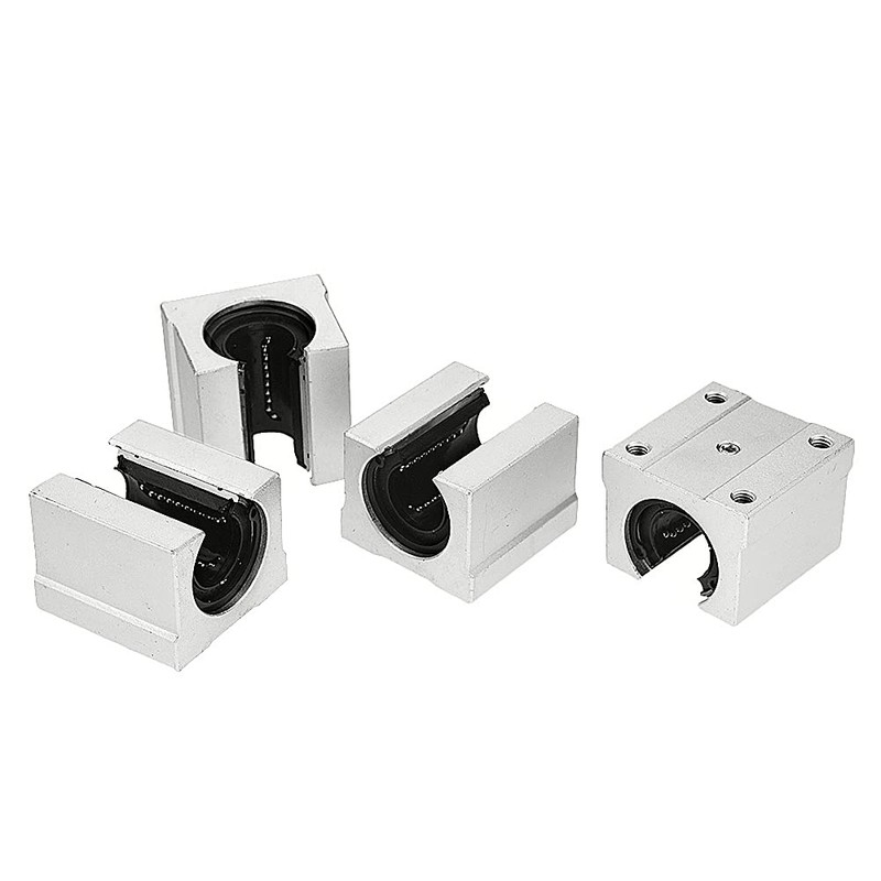4Pcs SBR16UU Block Linear Rail Bearing Slide 16mm Aluminum Open