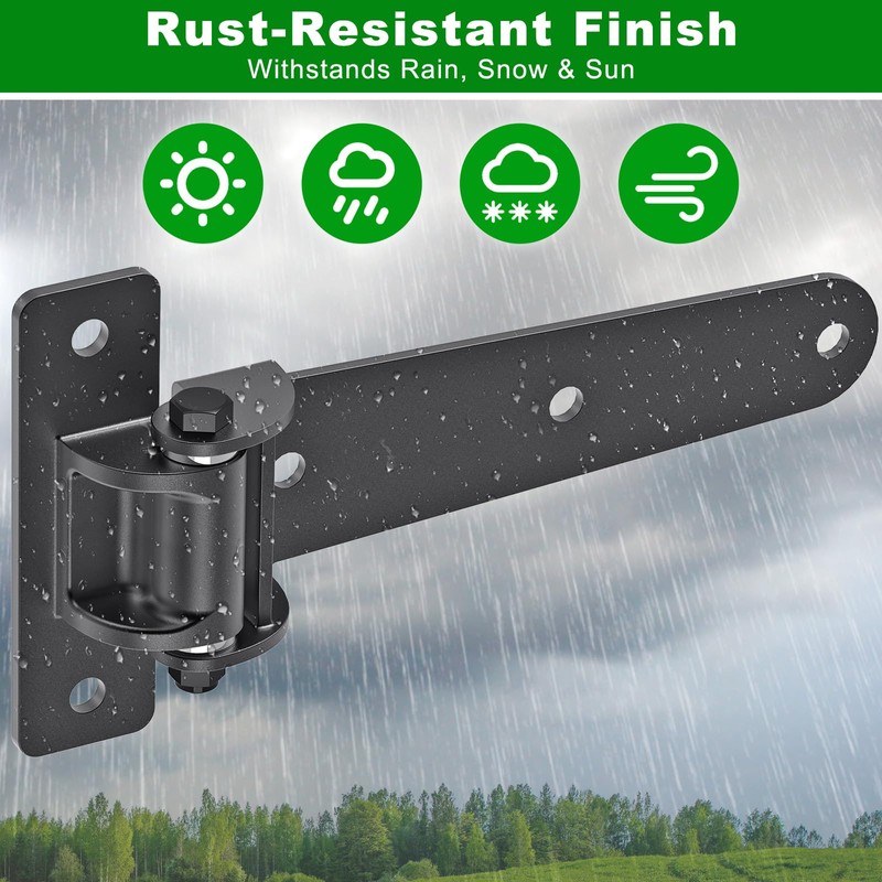 Insaga Heavy Duty Gate Hinges 1000 LBS, 13'' Strap Hinges