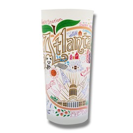 Catstudio Drinking Glass, Atlanta Frosted Glass Cup for Kitchen, Drinking Glasses, 15oz Dishwasher Safe Tumbler, Wedding Gifts