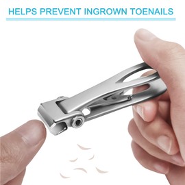 Werlla Toenail Clippers for Thick Nails, Toe Nail Clippers for Women, Long Handle Effortless 17mm Wide Jaw Opening for Men & Seniors, Extra Large Stainless Steel Nail (2pcs_Straight_Silver)