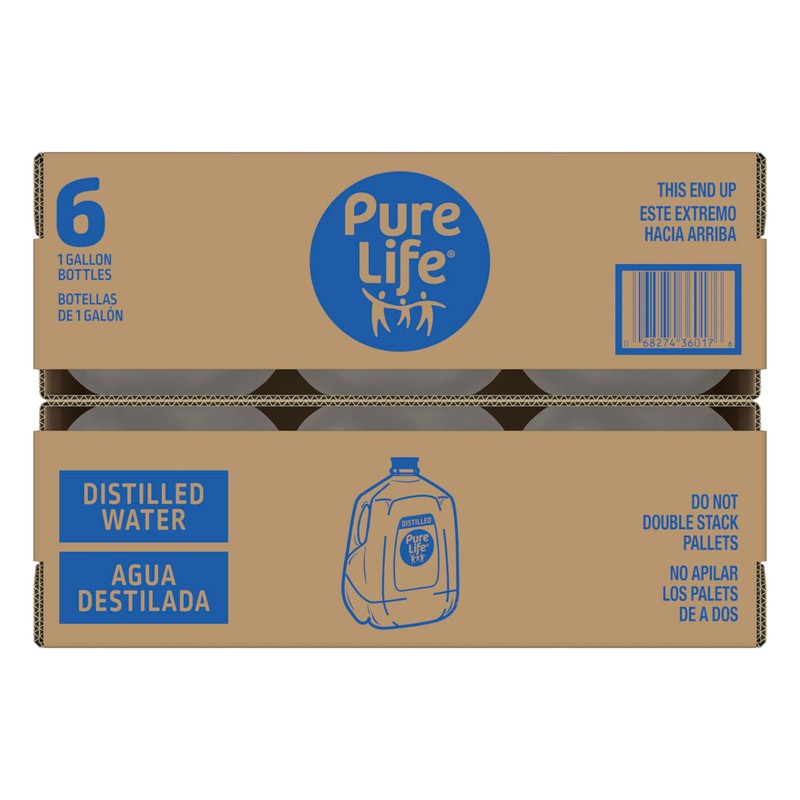 Distilled Water Gallons - Cases of 6 1 Gallon Bottles