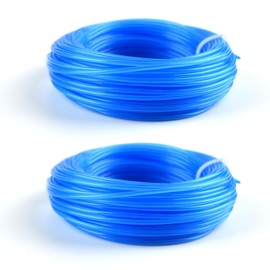 PLULON 2 Rolls 1.6mm x 20m Round Strimmer Wire Strimmer Line Strimmer Wire Heavy Duty String Trimmer Wire Cable for Electric Garden Trimmers Blue