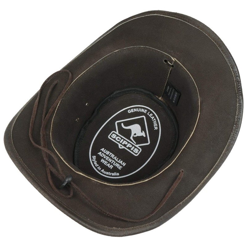 Concho Leather Hat Scippis cowboy hat Australian hat (L/58-59 -