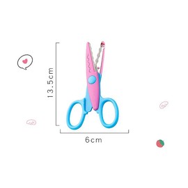 YFFSFDC Scissors, Set of 6 Knurled Scissors, Craft Scissors, Cute, Colorful, Lace Scissors, Paper Art, Children's Scissors, Chevron Shape, Wavy Shape, Handmade, DIY Tools, Cute