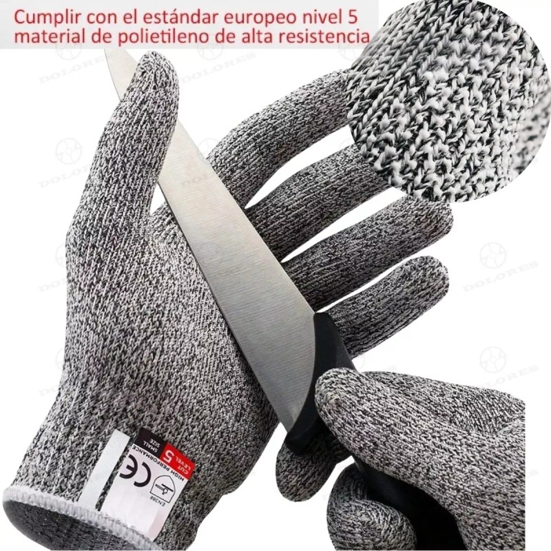Dolores Grado Nivel 5 Protección Seguridad Anti Corte Guantes Cocina