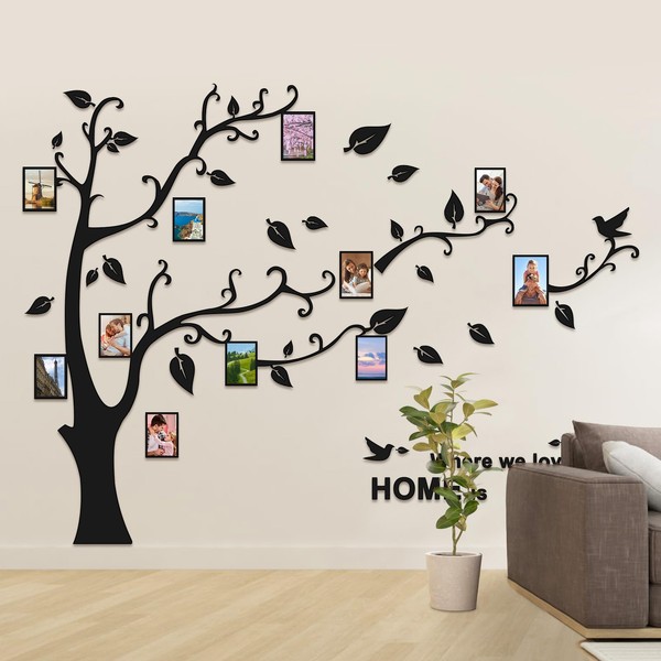 ATPWONZ Tree Wall Stickers,3D Wall Stickers DIY Tree Wall Family Tree Wall Stickers Blossom Tree Wall Sticker Wall Murals for Living Room Bedroom Decoration,207x150CM