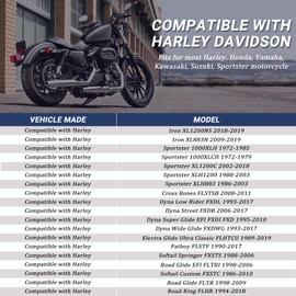 Leather Motorcycle Solo Seat with Seat Base Spring Mounting Bracket Kit Compatible with Harley Davidson Harley Sportster XL 883 1200(Brown)